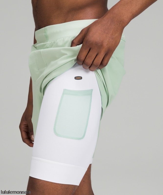 Lululemon Deutschland DELULU840 | Lizenz Zum Zug Gefüttert Kurz 7 Arctic Green